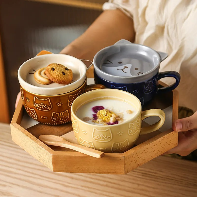 Katztasse | Antihaft | Hitzeschutz 250°C | Keramik