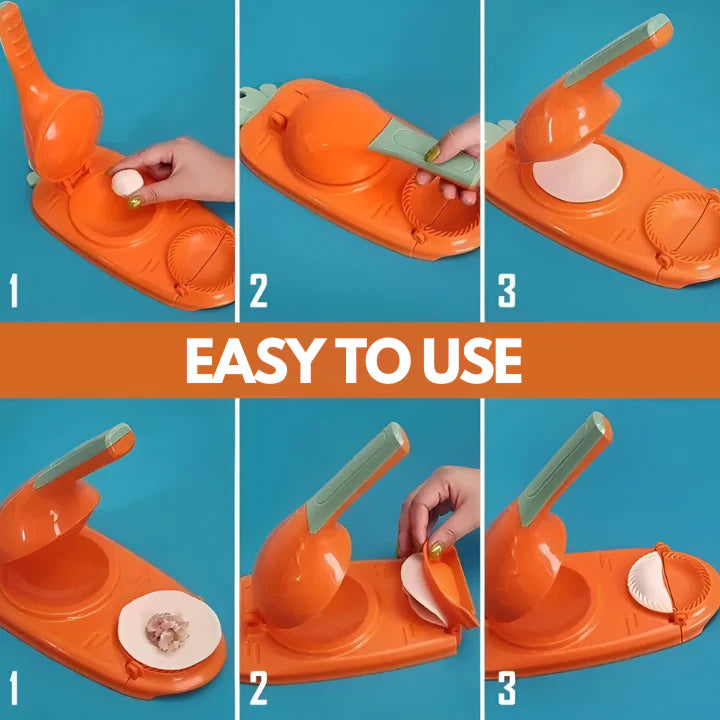 DIY Dumpling Maker - Teigtaschenformer für Maultaschen & Ravioli, Schnell und Einfach, Kunststoff, Spülmaschinenfest