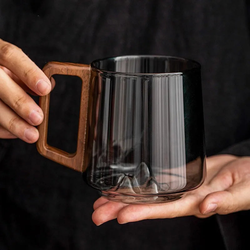 Glasbecher Set | Antihaft | Hitzeschutz 250°C | Borosilikatglas (2 Stück)