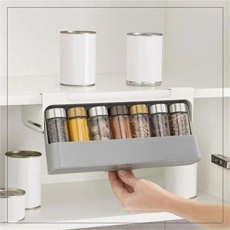 Küchenaufbewahrung Gewürzregal Selbstklebend Wandmontiert Unterregal Organizer 32 cm