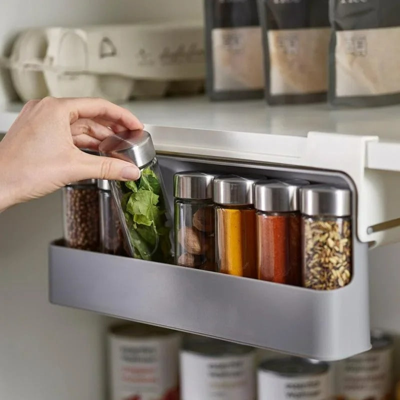Küchenaufbewahrung Gewürzregal Selbstklebend Wandmontiert Unterregal Organizer 32 cm
