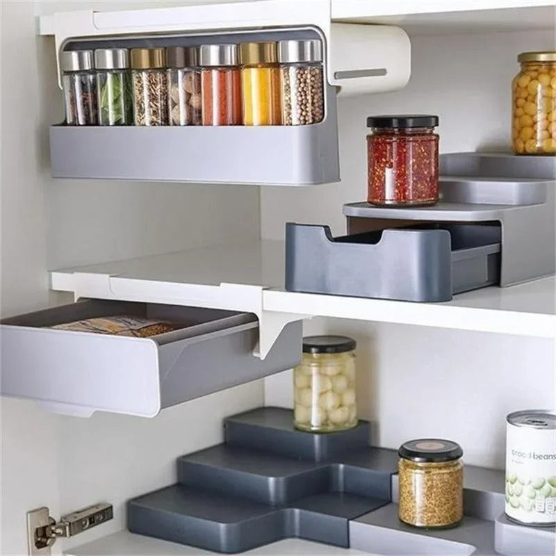 Küchenaufbewahrung Gewürzregal Selbstklebend Wandmontiert Unterregal Organizer 32 cm