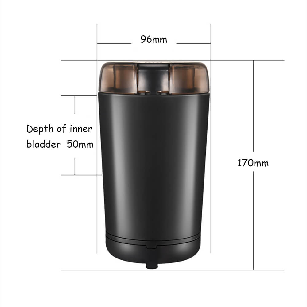Elektrischer Mini-Schleifer aus Edelstahl für Gewürze, Kräuter und Kaffee, 50ml, Kompakt und Einfach zu Bedienen