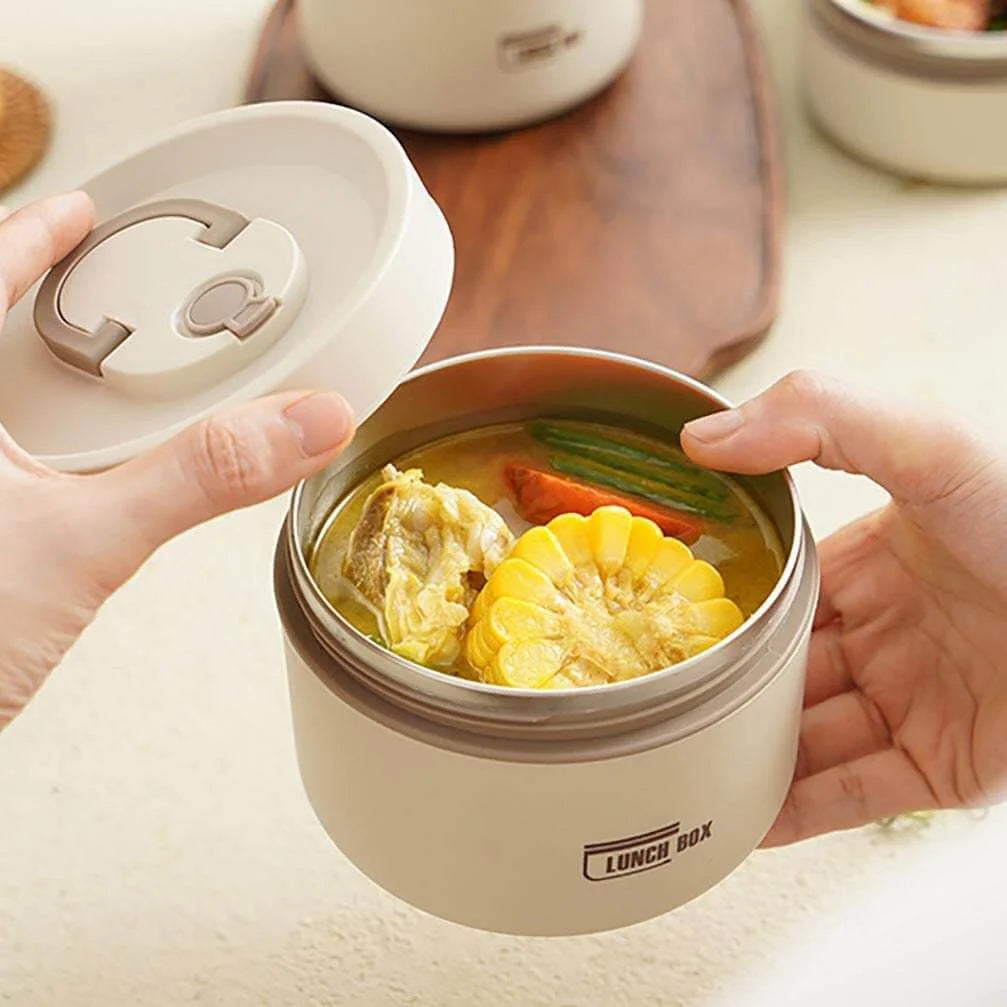 Isoliertes Lunchbehälter-Set aus Edelstahl, 2-teilig, auslaufsicher und hitzebeständig, ideal für Schule, Büro und Outdoor, BPA-frei