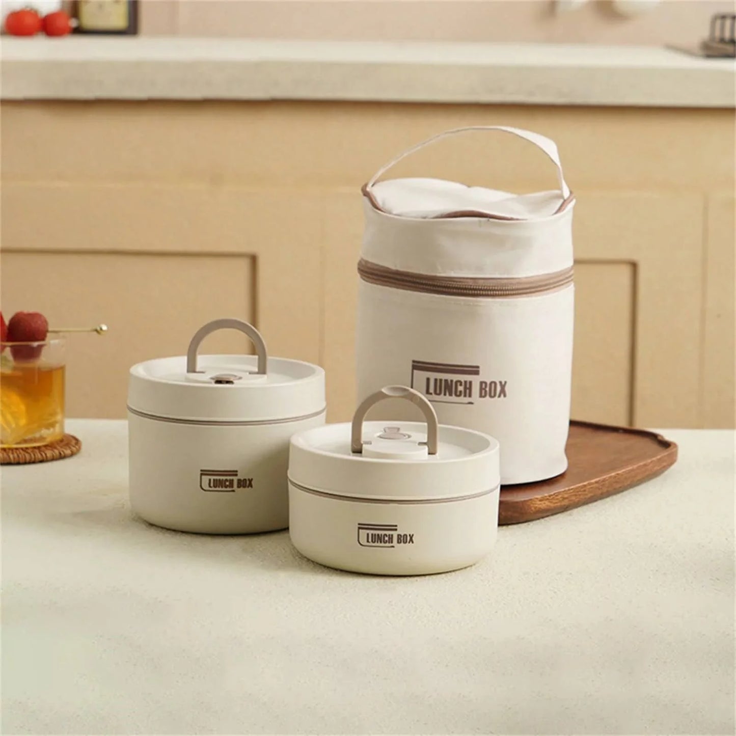 Isoliertes Lunchbehälter-Set aus Edelstahl, 2-teilig, auslaufsicher und hitzebeständig, ideal für Schule, Büro und Outdoor, BPA-frei