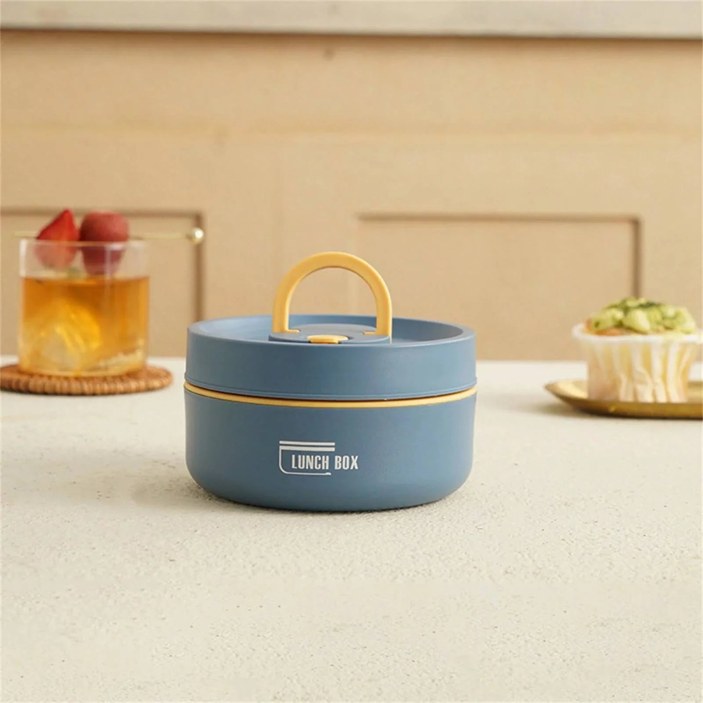 Isoliertes Lunchbehälter-Set aus Edelstahl, 2-teilig, auslaufsicher und hitzebeständig, ideal für Schule, Büro und Outdoor, BPA-frei
