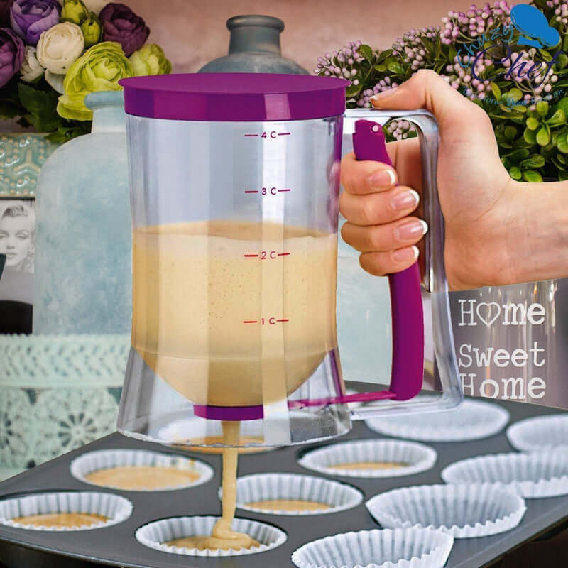 Teig Spender – Präziser Teigspender für Kekse, Muffins und Gebäck – Ergonomisch und Saubere Dosierung – 900ml