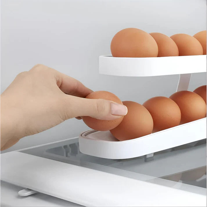 Automatischer Eierschalenhalter, scrollender Eierbecher für Küche, hygienisch und praktisch