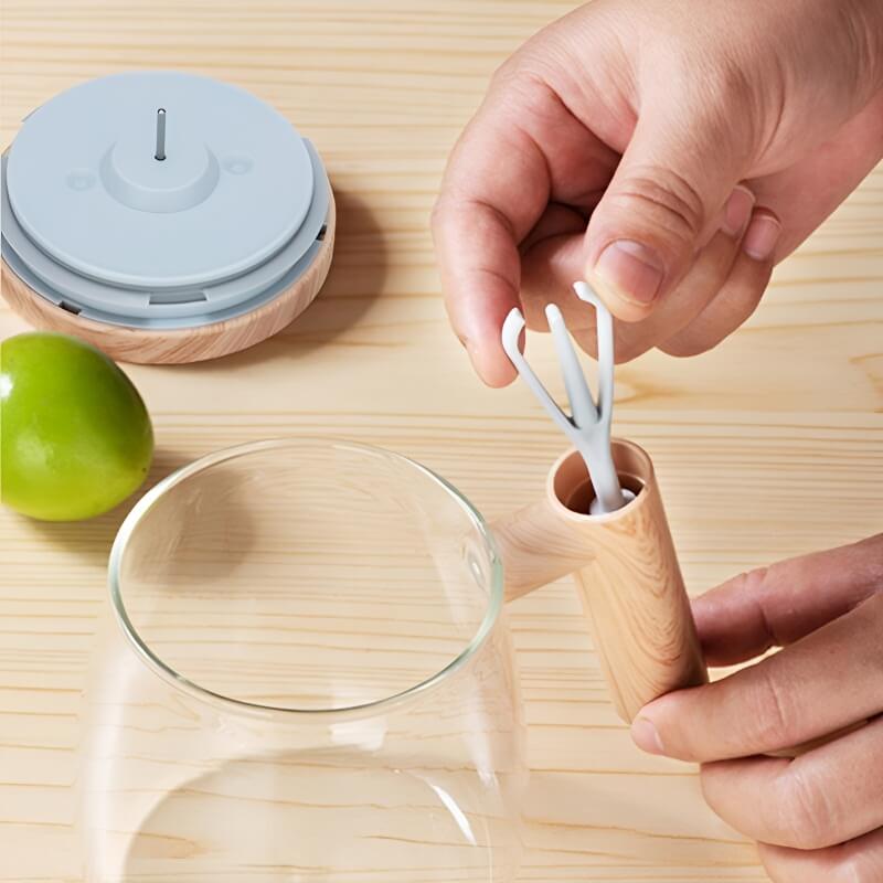Elektrischer Mixbecher, selbstumrührend, 400ml, Borosilikatglas, für Getränke, Proteinshakes, heiße Schokolade