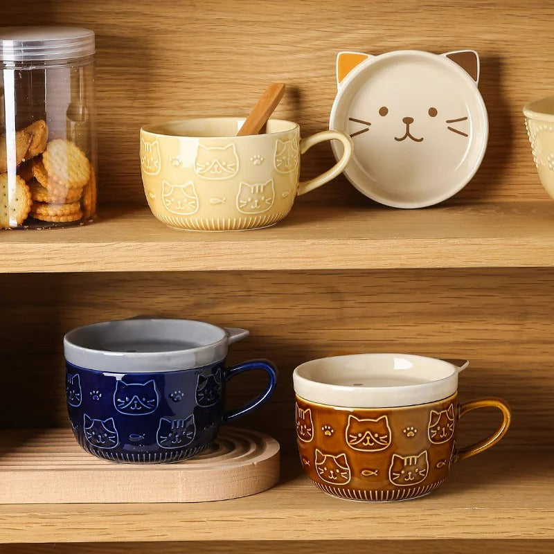 Katztasse | Antihaft | Hitzeschutz 250°C | Keramik