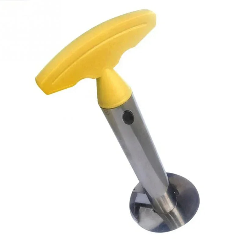 Ananas Corer Slicer Edelstahl, Fruchtschneider für Ananas, Ananas Schäl- und Entkerner, Küchenutensil, 18 cm