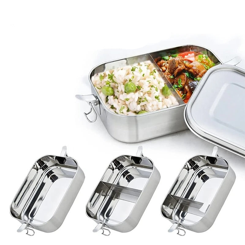 Edelstahl Lunchbox mit 850 ml Kapazität – Auslaufsicher, Isoliert, Rechteckig, Spülmaschinenfest