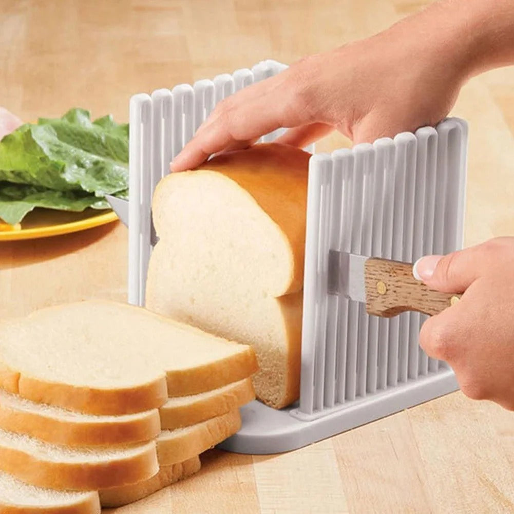 Verstelbare Toast Broodsnijmachine, Opvouwbare Snijgeleider voor Zelfgebakken Brood, Multifunctionele Keuken Tool met Kruimellade