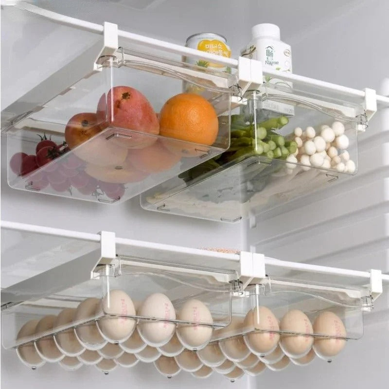Kühlschrank-Schubladen-Aufbewahrungsbox – Transparente Aufbewahrungsbox für Kühlschrank, ABS+PET, 450g
