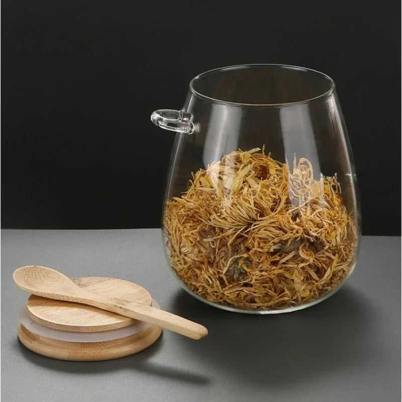 Luftdichter Glasbehälter mit Deckel für Lebensmittelaufbewahrung, 350ml, 600ml, 1000ml
