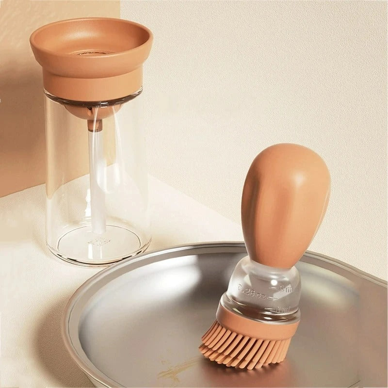 Siliconen Ölflasche mit Bürstenkopf – 180ml, Präzise Dosierung für Küche & BBQ