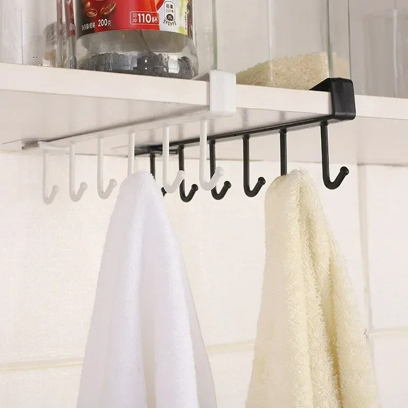 6er Küchenhaken für Kaffeetassen – Platzsparender Organizer für Schrank, Kunststoff, 16,5 x 7,5 x 3 cm