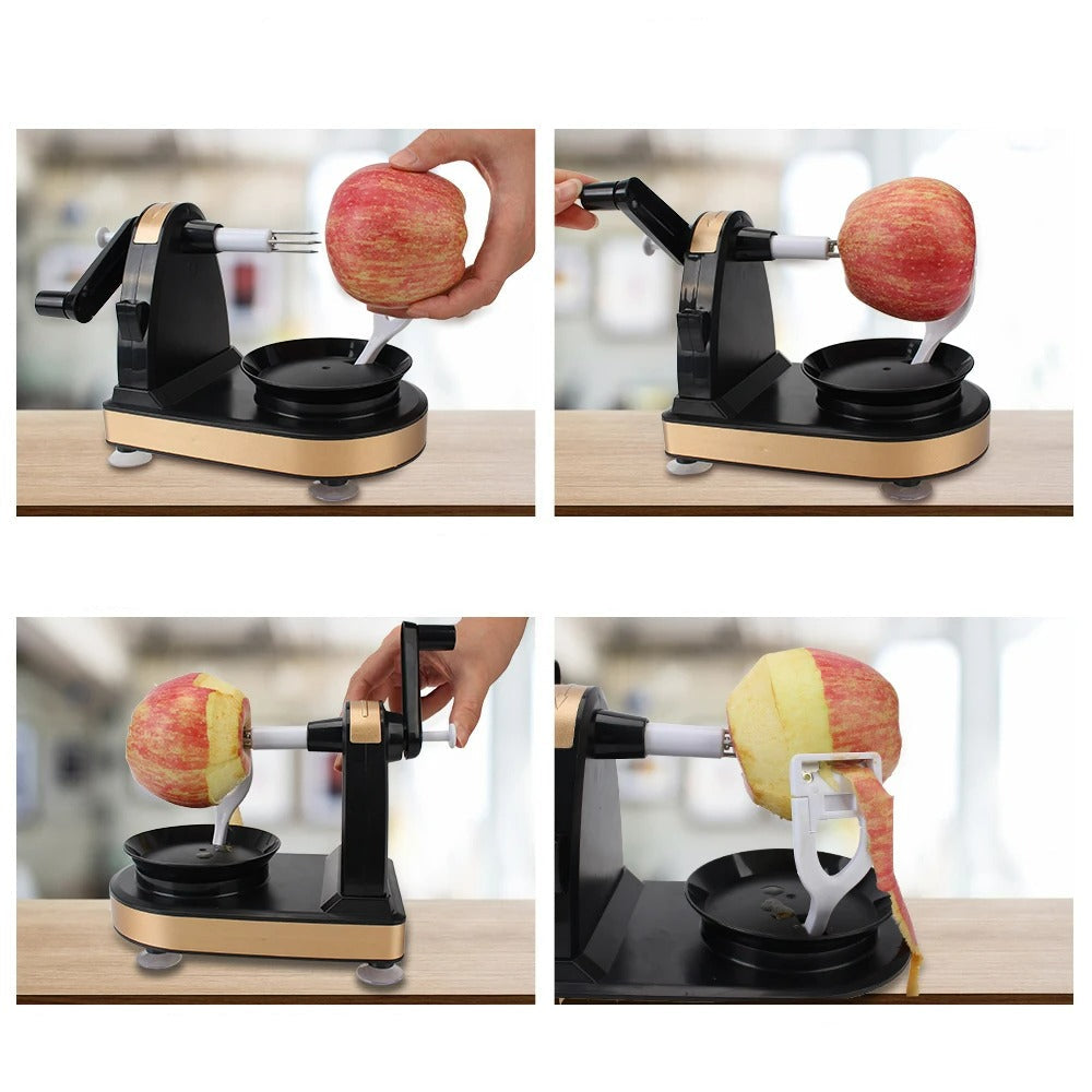 Handgedraaid Aardappelschiller & Appelschiller Snijmachine – Multifunctionele Keukensnijder voor Aardappelen, Appels, Peren, en Meer