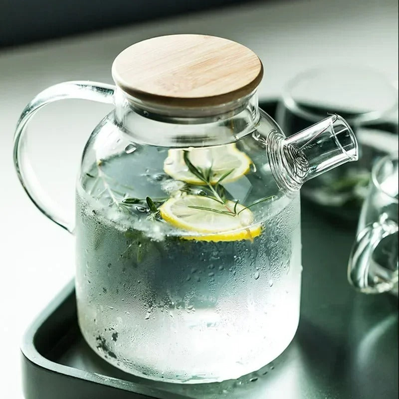Teekanne aus Borosilikatglas – Hitzebeständig & klar, ideal für Tee & Kaffee