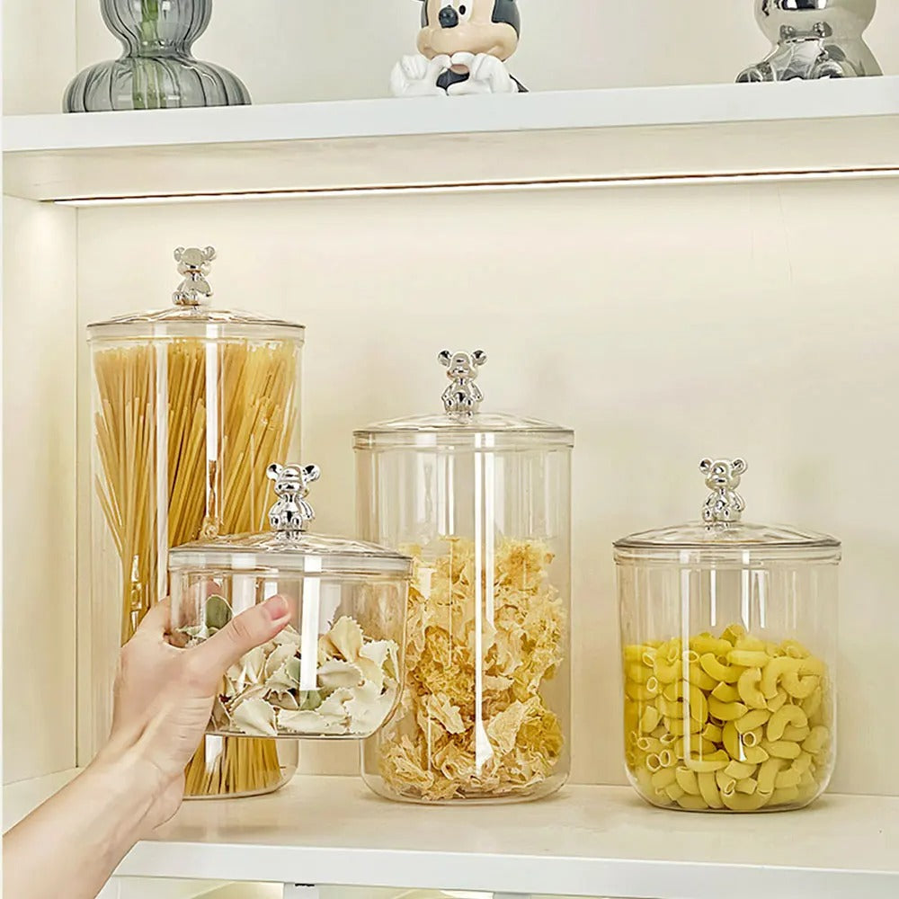 Transparente Lebensmittel-Aufbewahrungsbox mit Deckel, Feuchtigkeitsbeständig, 900ml – 2600ml