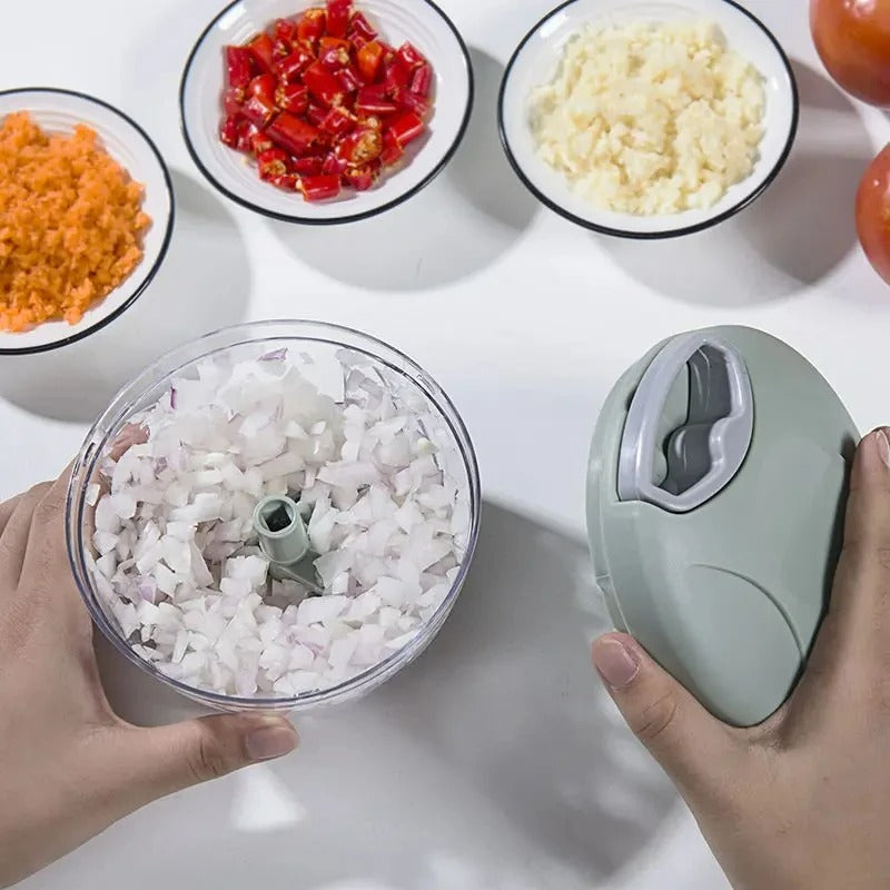 500 ml manueller Fleischwolf, Knoblauchhacker & Gemüseschneider – Hand-Pull-Presse für Küche, Fleischbällchen, Salsa, Guacamole und mehr