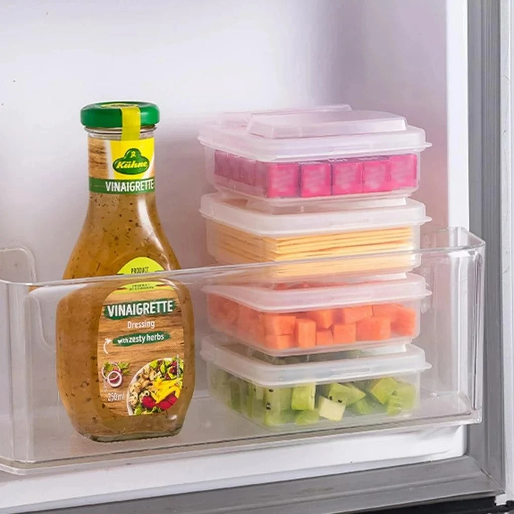 2er Set Aufbewahrungsbox für Butter und Käse – Transparente Kühlschrankbox, Frischhaltebox für Obst, Gemüse und Lebensmittel