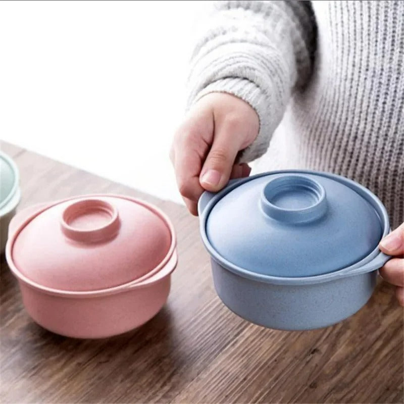 Japanische Servierschüssel mit Deckel – Für Suppen & Instantgerichte