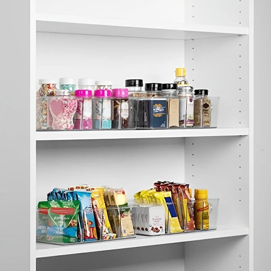 Aufbewahrungsbox für Kühlschrank mit Herausnehmbaren Trennwänden, Durchsichtige Lebensmittel-Organizer Box für Küche und Gefrierschrank, BPA-frei