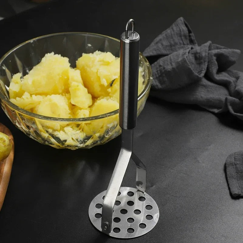 Edelstahl Kartoffelstampfer, Universal Gemüsestampfer für Aardappelpuree und mehr, Ergonomisch und Spülmaschinenfest