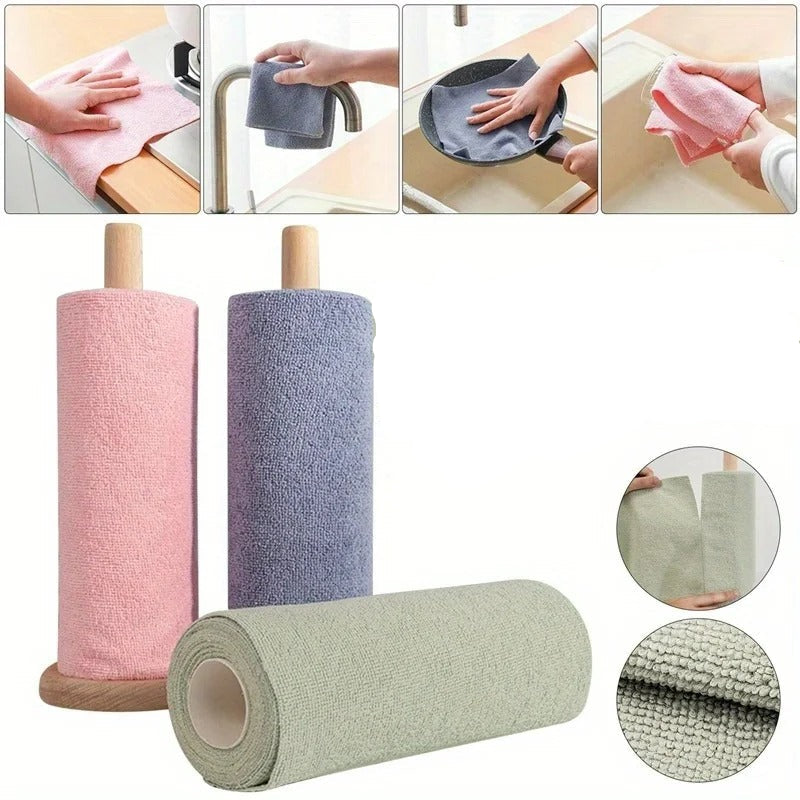 1 Rolle Küchenreinigungstücher, Staubfreie und Absorbierende Putztücher für Haushalt und Auto