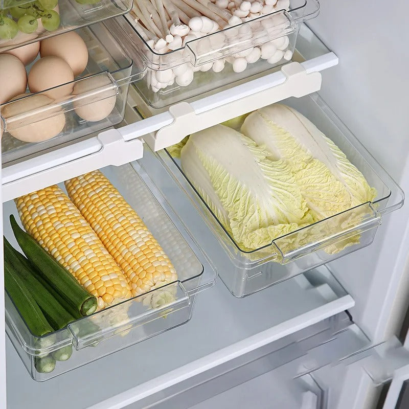 Kühlschrank-Schubladen-Aufbewahrungsbox – Transparente Aufbewahrungsbox für Kühlschrank, ABS+PET, 450g