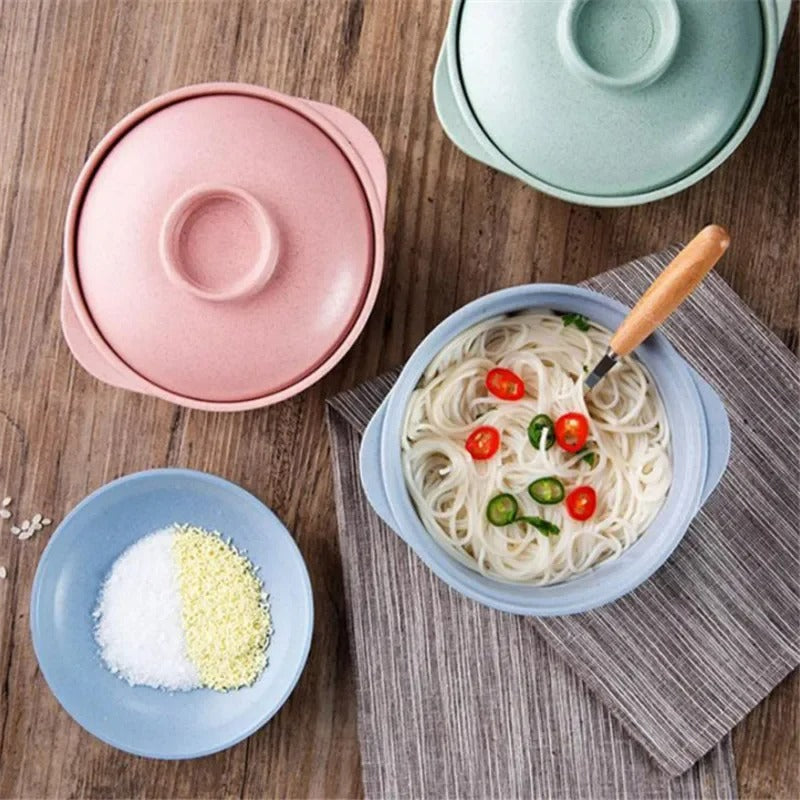 Japanische Servierschüssel mit Deckel – Für Suppen & Instantgerichte