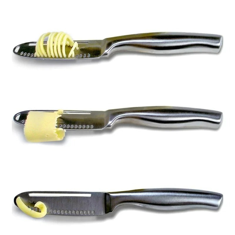 Buttermesser Edelstahl mit Löchern – Vielseitiges Küchenutensil für Butter, Käse und Brotaufstriche