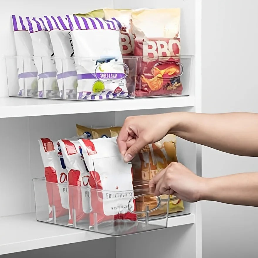 Aufbewahrungsbox für Kühlschrank mit Herausnehmbaren Trennwänden, Durchsichtige Lebensmittel-Organizer Box für Küche und Gefrierschrank, BPA-frei
