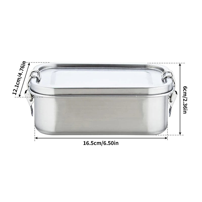 Edelstahl Lunchbox mit 850 ml Kapazität – Auslaufsicher, Isoliert, Rechteckig, Spülmaschinenfest