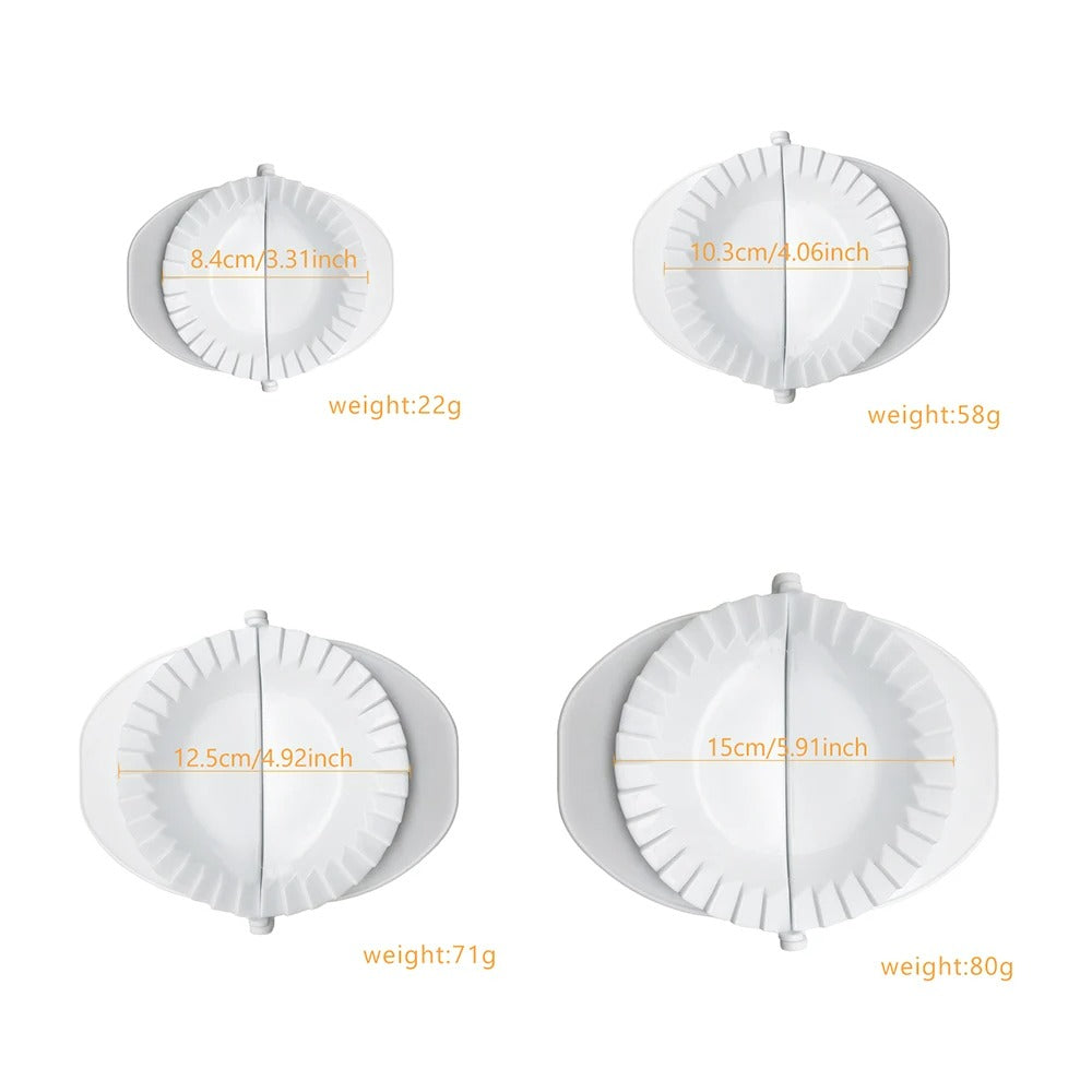 Knoedelmaker 4-Formate Ravioli Gyoza Dumpling Form, Einfach & Umweltfreundlich