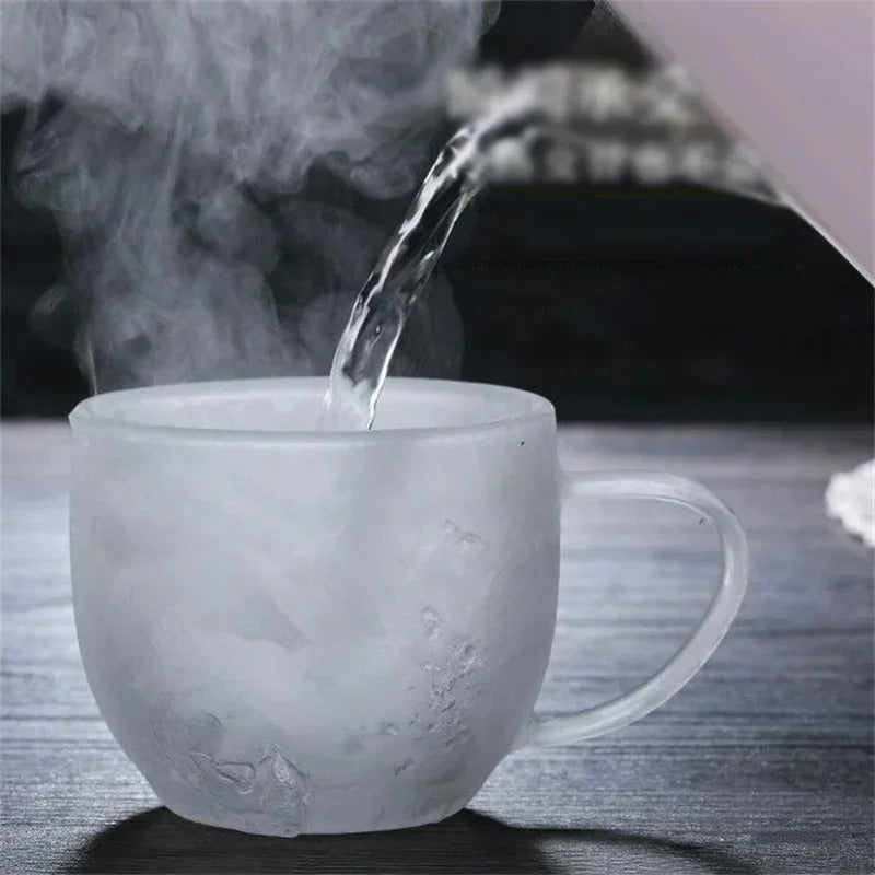 Doppelwandige Glastasse aus Borosilikatglas, 150-350 ml, hitzebeständig, mit Griff