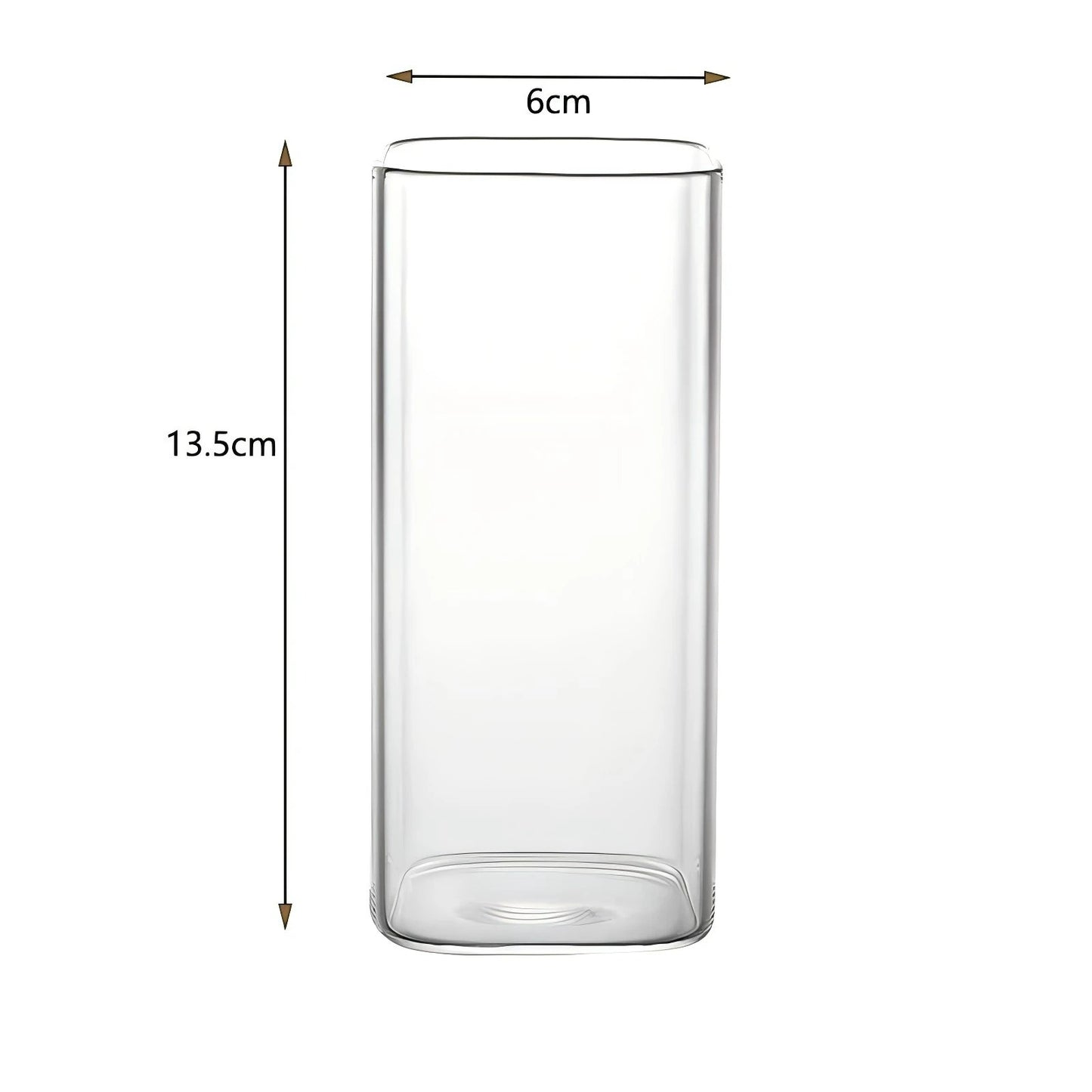 400ml hitzebeständiges Kaffeeglas mit Strohhalm und Deckel – transparenter Becher für Saft, Milchkaffee und Tee