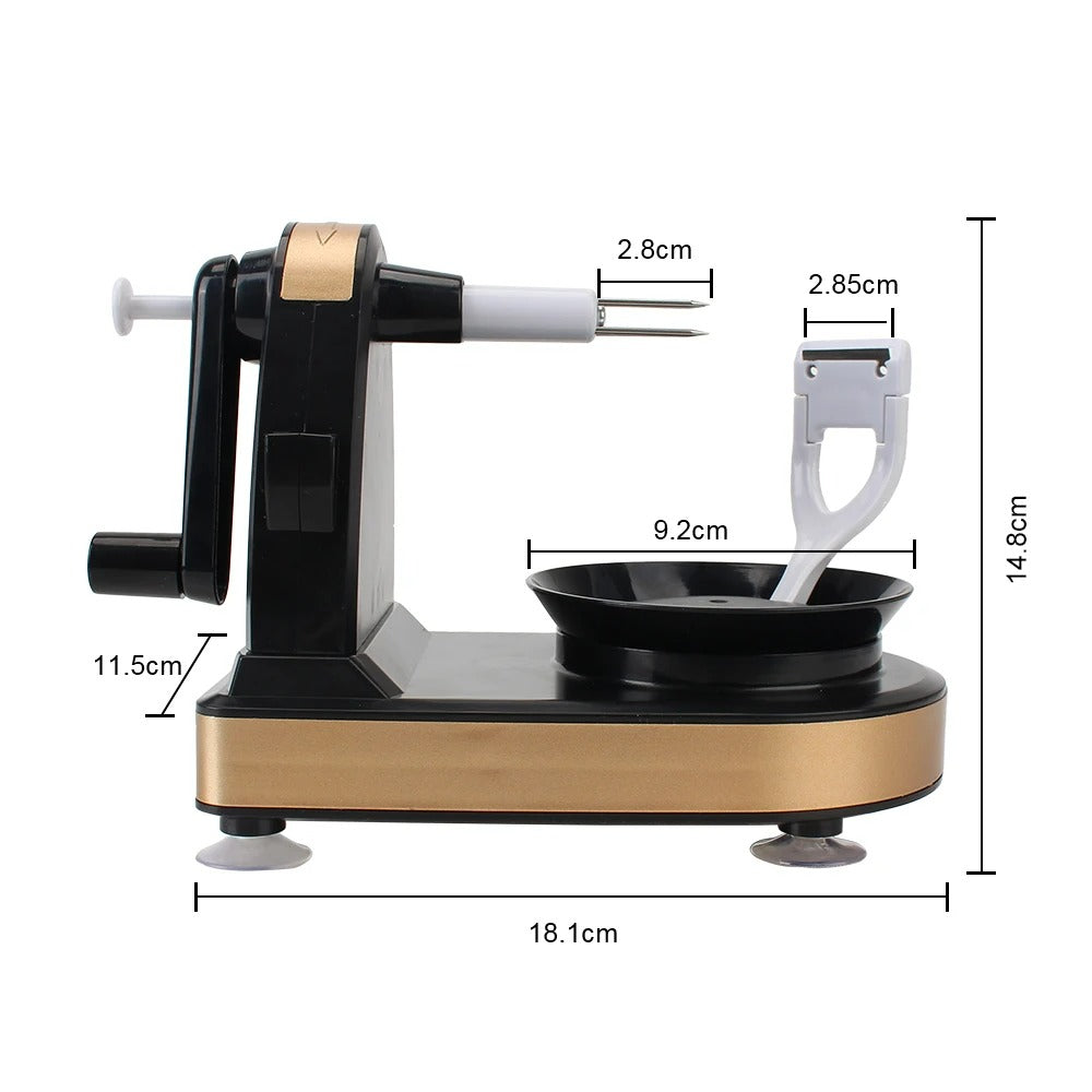 Handgedraaid Aardappelschiller & Appelschiller Snijmachine – Multifunctionele Keukensnijder voor Aardappelen, Appels, Peren, en Meer