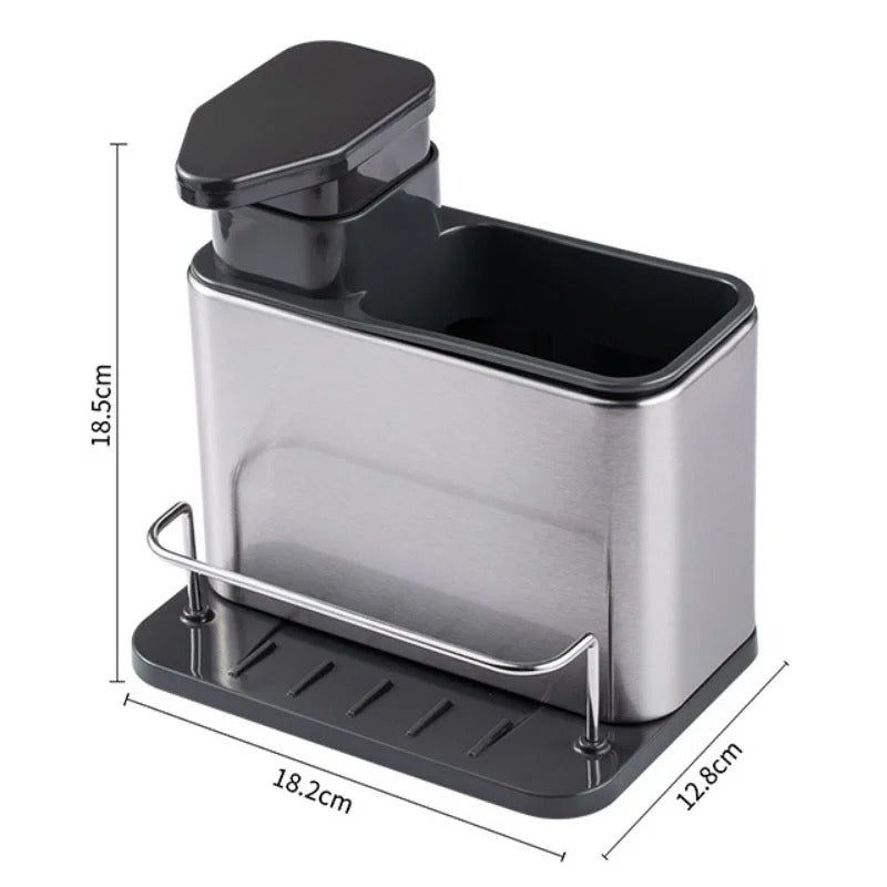 3-in-1 Edelstahl Regal – Multifunktionaler Küchenorganizer für Geschirr, Keine Montage nötig