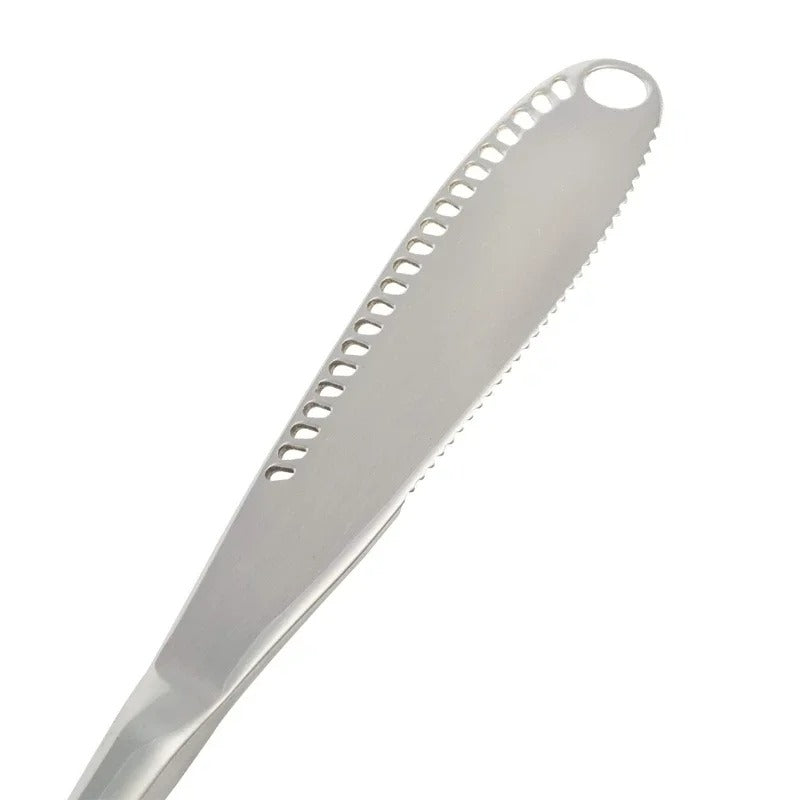 Buttermesser Edelstahl mit Löchern – Vielseitiges Küchenutensil für Butter, Käse und Brotaufstriche