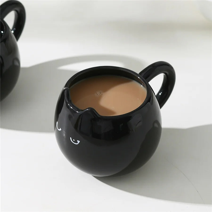 Katvormige Keramische Beker, Creatieve Mok, 380Ml Koffie En Drinkbeker