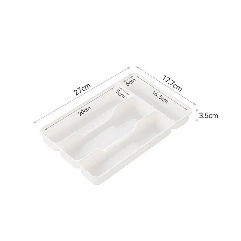 Besteck Organizer mit 4/5 Fächern – Praktische Lade Divider für Besteck und Küchenutensilien, Leicht zu Reinigen