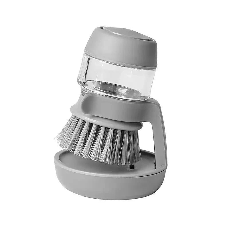 Zeepdispenser Afwasborstel met Opbergstandaard – Multifunctionele Scrubborstel voor Keuken, Palmgrip, Vervangbare Borstelkop, Duurzaam en Handig