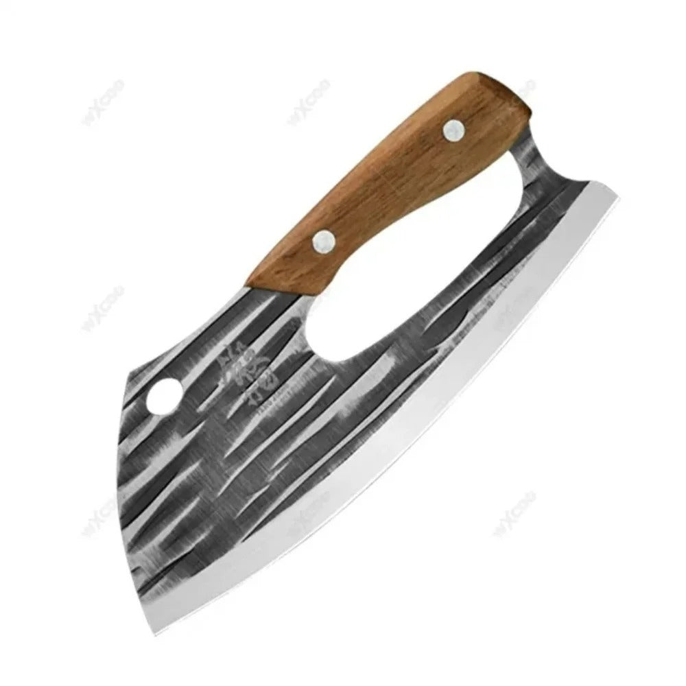 Vielseitiges Edelstahl Küchenmesser für Fisch und Fleisch, Holzgriff, Arbeitsersparnis