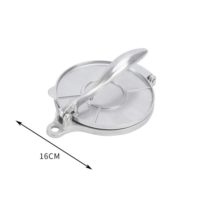 Tortilla Press Maker Aluminiumlegering, 16 cm – Handmatige Deeg Pers voor Maïstortilla's, Chapati, Roti, Naan, en Meer