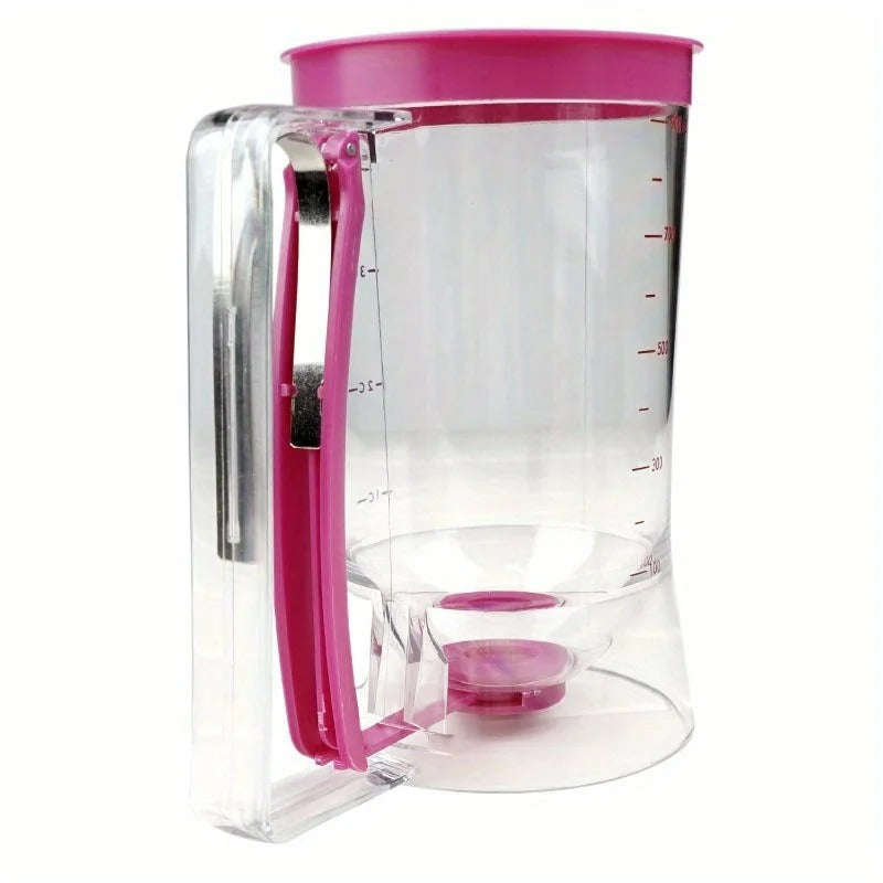 900 ml Küchenutensilien-Beslagdispenser für Pancakes, Cupcakes & Waffeln – Handbetrieben, Präzise Dosierung, BPA-frei