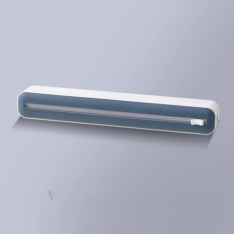 Frischhaltefolienspender mit Cutter – Küchenaufbewahrung für Aluminiumfolie & Plastikfolie, Saugfuß, Zwei-Wege-Schneideblatt, 36 cm