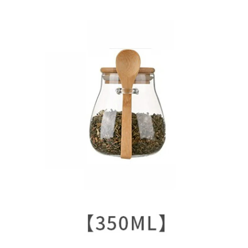 Luftdichter Glasbehälter mit Deckel für Lebensmittelaufbewahrung, 350ml, 600ml, 1000ml