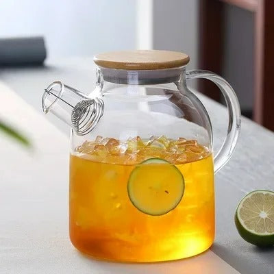 Teekanne aus Borosilikatglas – Hitzebeständig & klar, ideal für Tee & Kaffee